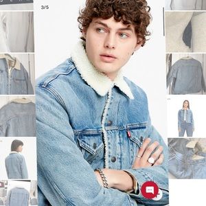 Levi’s dad trucker Sherpa fleece denim jacket